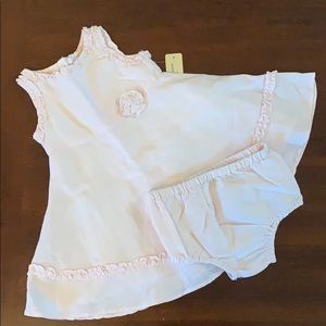 NWT Pink linen blend dress size 18 mos